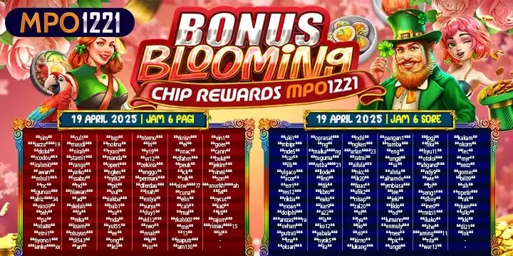 BONUS BLOOMING CHIP REWARDS MPO1221 19 APRIL 2025 SORE